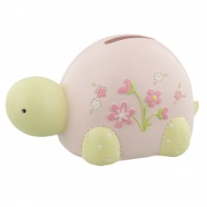 'Petit Cheri' Collection Resin Money Bank Pink Tortoise